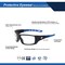 Ge Safety Glasses, Anti-Scratch, Clear Lens, Black/Blue Frame GE104C - alternate 4